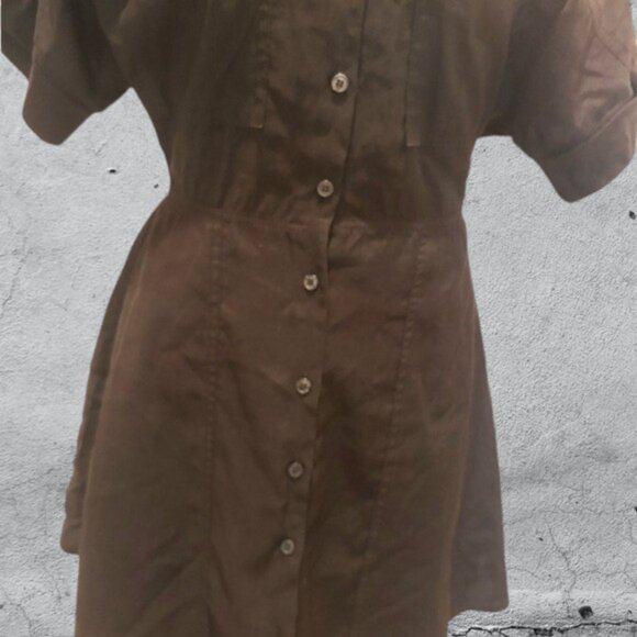 Zara Black Buttoned Dolman Sleeve Mini Dress Size Small - Picture 3 of 7